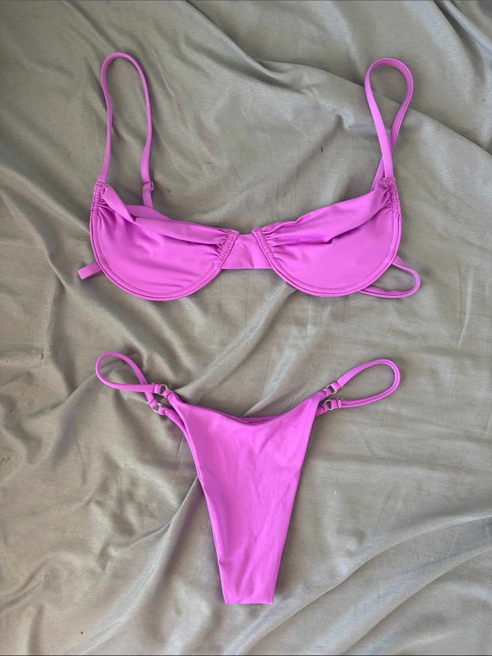 Frankie's Bikinis Passionfruit Purple Underwire Bikini Set
